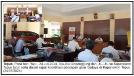 Ulu-Ulu Giripanggung Ikuti Rapat Koordinasi Persiapan Gelar Budaya di Kapanewon Tepus